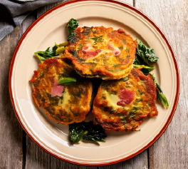 BUÑUELOS DE ACELGA, JAMÓN Y QUESO