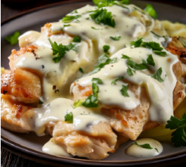 PECHUGAS RELLENAS CON SALSA ALFREDO