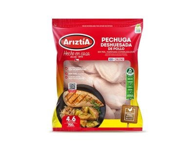 Pechuga Deshuesada de Pollo Congelada, 700gr - 12 und.