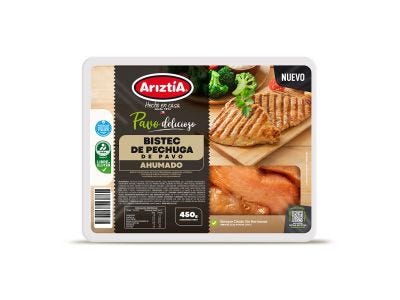 Bistec de pavo ahumado 9 unidades.