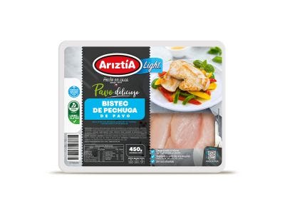 Bistec de Pechuga de Pavo Light 450 gr