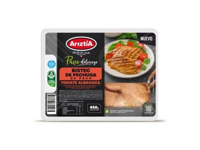 Bistec de pavo tomate albahaca 9 Unidades