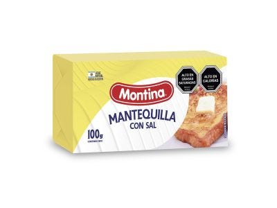 Mantequilla Montina 100grs 20 unidades.