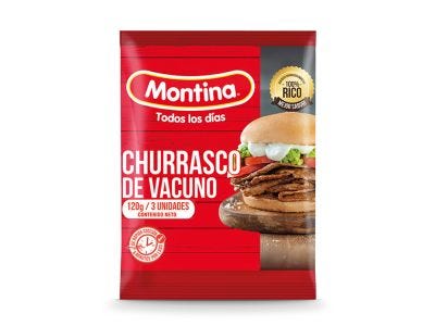 Churrasco de Vacuno 120 gr, 25 Und.