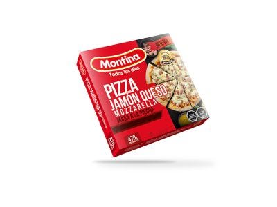 Pizza Jamón - Mozzarella, 470gr